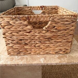 4 Hyacinth Foldable Storage Bins